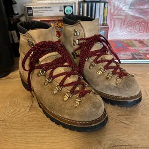 Vintage Alpine Grey Suede Hiking Trail Made In Usa Boots Size 9